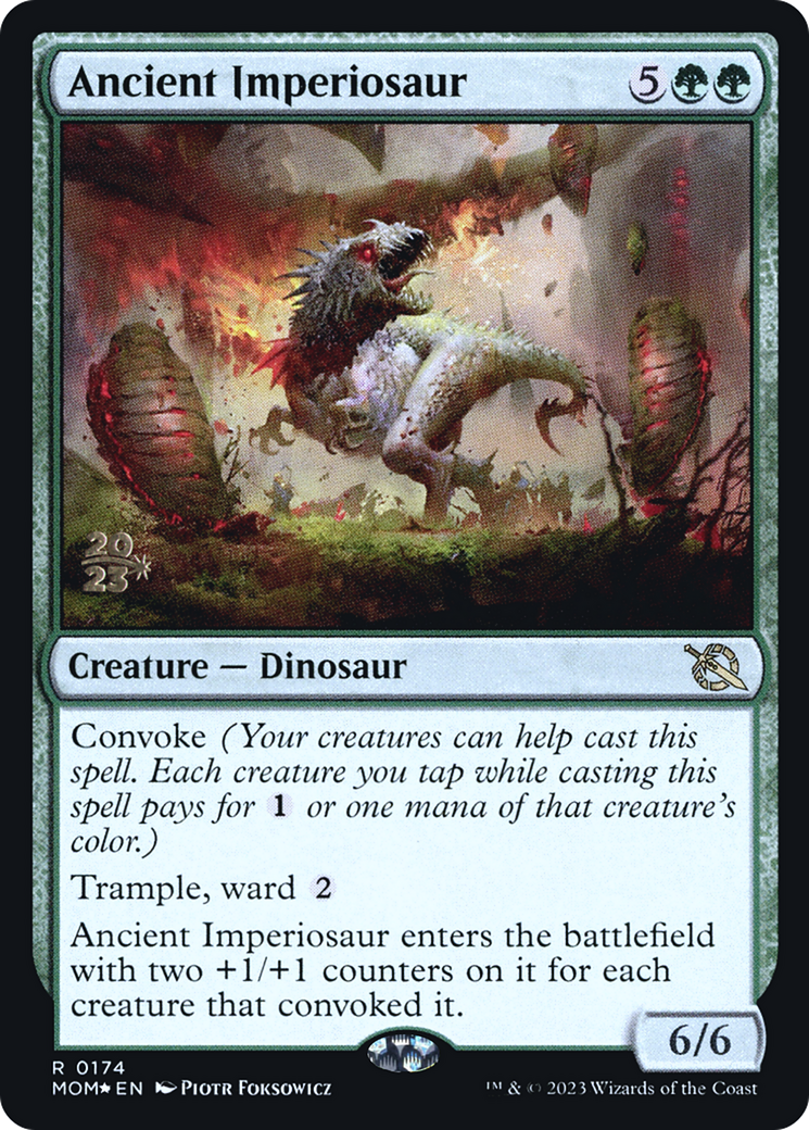 Ancient Imperiosaur (PRE-174) [March of the Machine Promos] Foil MTG Single Wizards of the Coast