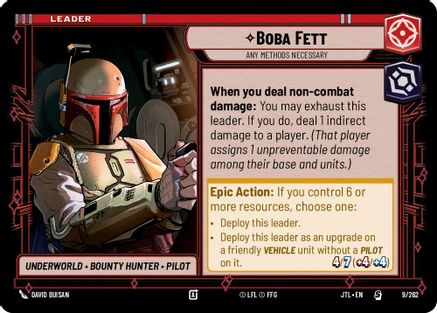 Boba Fett - Any Methods Necessary (009/257) [Jump to Lightspeed] Star Wars: Unlimited Single Disney