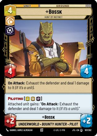 Bossk - Hunt By Instict (187/257) [Jump to Lightspeed] Star Wars: Unlimited Single Disney