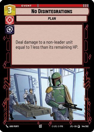 No Disintegrations (144/257) [Jump to Lightspeed] Star Wars: Unlimited Single Disney