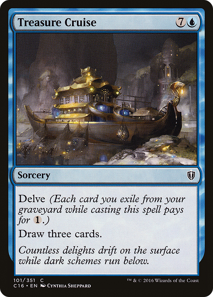 Treasure Cruise (C16-101) [Commander 2016] MTG Single Wizards of the Coast