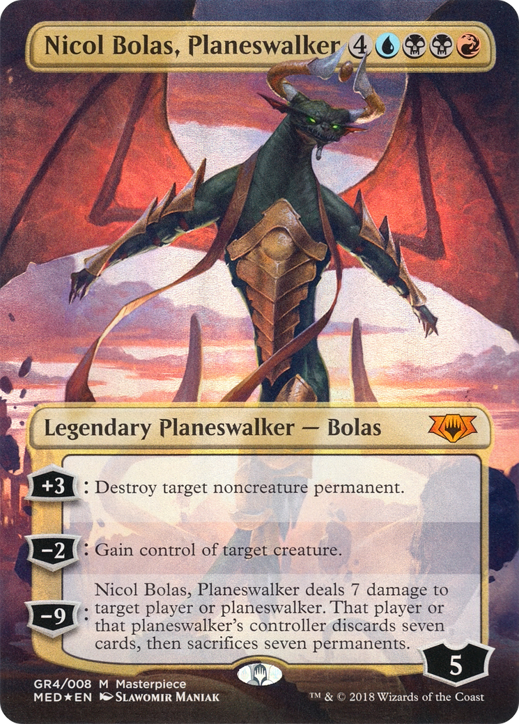 Nicol Bolas, Planeswalker (MED-GR4) [Misc] Mythic Edition (Borderless) Foil MTG Single Wizards of the Coast