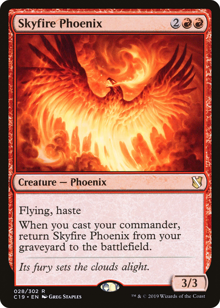Skyfire Phoenix (C19-028) [Commander 2019] MTG Single Wizards of the Coast