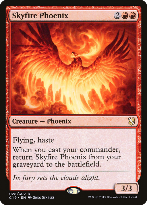 Skyfire Phoenix (C19-028) [Commander 2019] MTG Single Wizards of the Coast