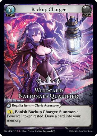 Backup Charger (Wildcard Nationals Qualifier) (119) [Region Exclusive Promotional Cards] Foil Grand Archive Single Weebs of the Shore