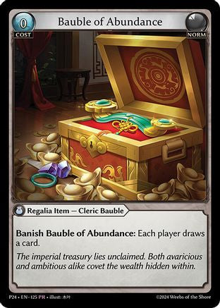 Bauble of Abundance (125) [Promotional Cards] Foil Grand Archive Single Weebs of the Shore