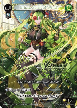 Brissa, Spirit of Wind (CPR) (150) [Promotional Cards] Foil Grand Archive Single Weebs of the Shore