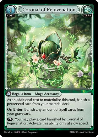 Coronal of Rejuvenation (128) [Promotional Cards] Foil Grand Archive Single Weebs of the Shore
