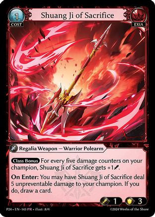 Shuang Ji of Sacrifice (143) [Promotional Cards] Foil Grand Archive Single Weebs of the Shore