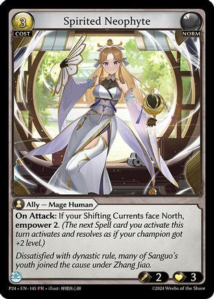 Spirited Neophyte (145) [Promotional Cards] Foil Grand Archive Single Weebs of the Shore