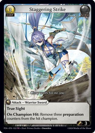 Staggering Strike (152) [Promotional Cards] Foil Grand Archive Single Weebs of the Shore