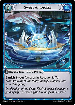 Sweet Ambrosia (147) [Promotional Cards] Foil Grand Archive Single Weebs of the Shore