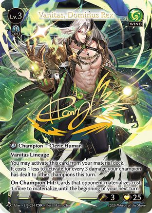 Vanitas, Dominus Rex (CSR) (234) [Alchemical Revolution Alter Edition] Grand Archive Single Weebs of the Shore