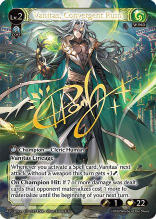 Vanitas, Convergent Ruin (CSR) (019) [Alchemical Revolution Alter Edition] Foil Grand Archive Single Weebs of the Shore