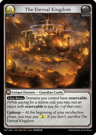 The Eternal Kingdom (089) [Alchemical Revolution Alter Edition] Grand Archive Single Weebs of the Shore