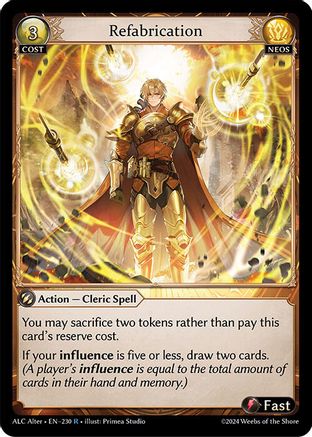 Refabrication (230) [Alchemical Revolution Alter Edition] Grand Archive Single Weebs of the Shore
