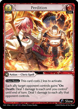 Perdition (227) [Alchemical Revolution Alter Edition] Grand Archive Single Weebs of the Shore