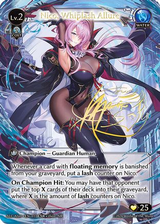 Nico, Whiplash Allure (CSR) (017) [Alchemical Revolution Alter Edition] Grand Archive Single Weebs of the Shore