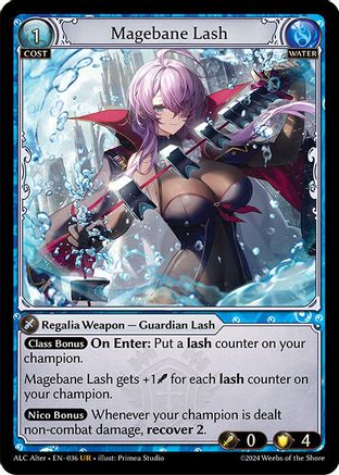 Magebane Lash (036) [Alchemical Revolution Alter Edition] Foil Grand Archive Single Weebs of the Shore