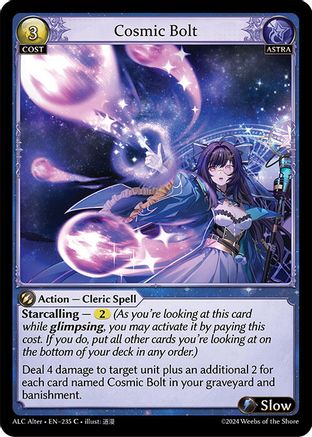Cosmic Bolt (235) [Alchemical Revolution Alter Edition] Grand Archive Single Weebs of the Shore