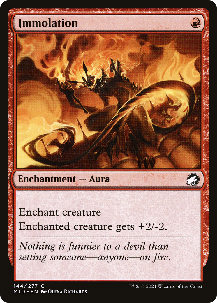 Immolation (MID-144) [Innistrad: Midnight Hunt] Foil MTG Single Wizards of the Coast