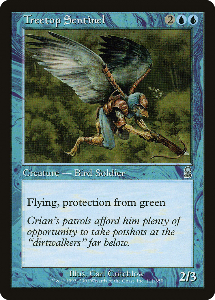 Treetop Sentinel (ODY-111) [Odyssey] Foil MTG Single Wizards of the Coast