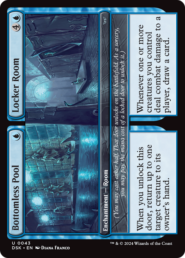 Bottomless Pool // Locker Room (DSK-043) [Duskmourn: House of Horror] Foil MTG Single Wizards of the Coast