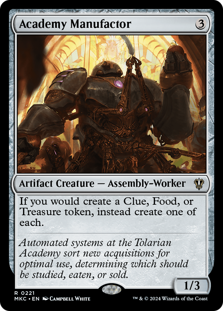 Academy Manufactor (MKC-221) [Murders at Karlov Manor Commander] MTG Single Wizards of the Coast