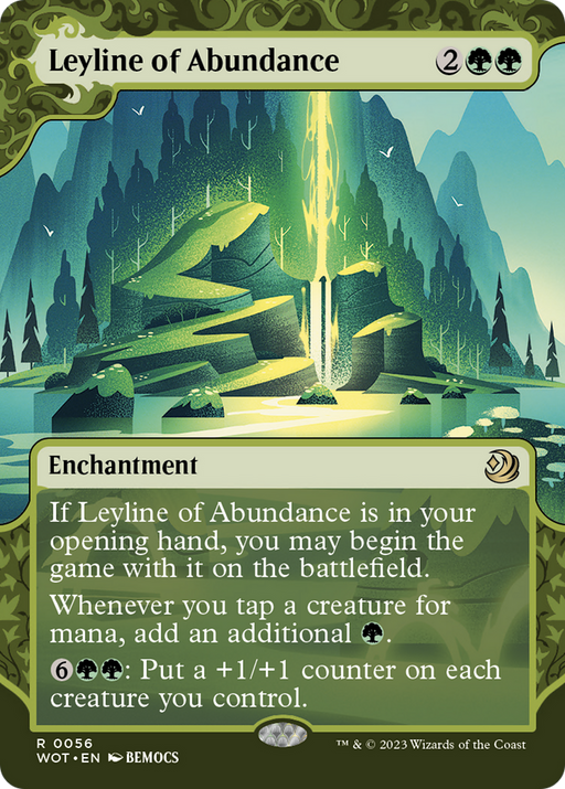 Leyline of Abundance (WOT-056) [Wilds of Eldraine: Enchanting Tales] (Showcase) (Borderless) MTG Single Wizards of the Coast