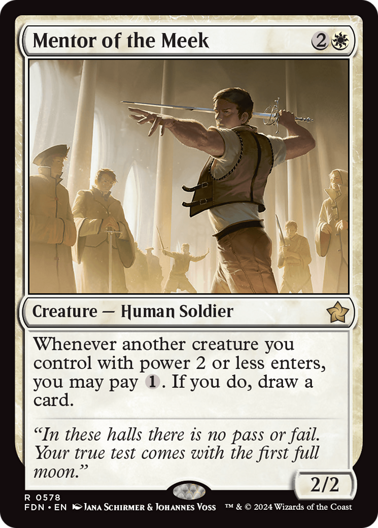 Mentor of the Meek (FDN-578) [Foundations] MTG Single Wizards of the Coast