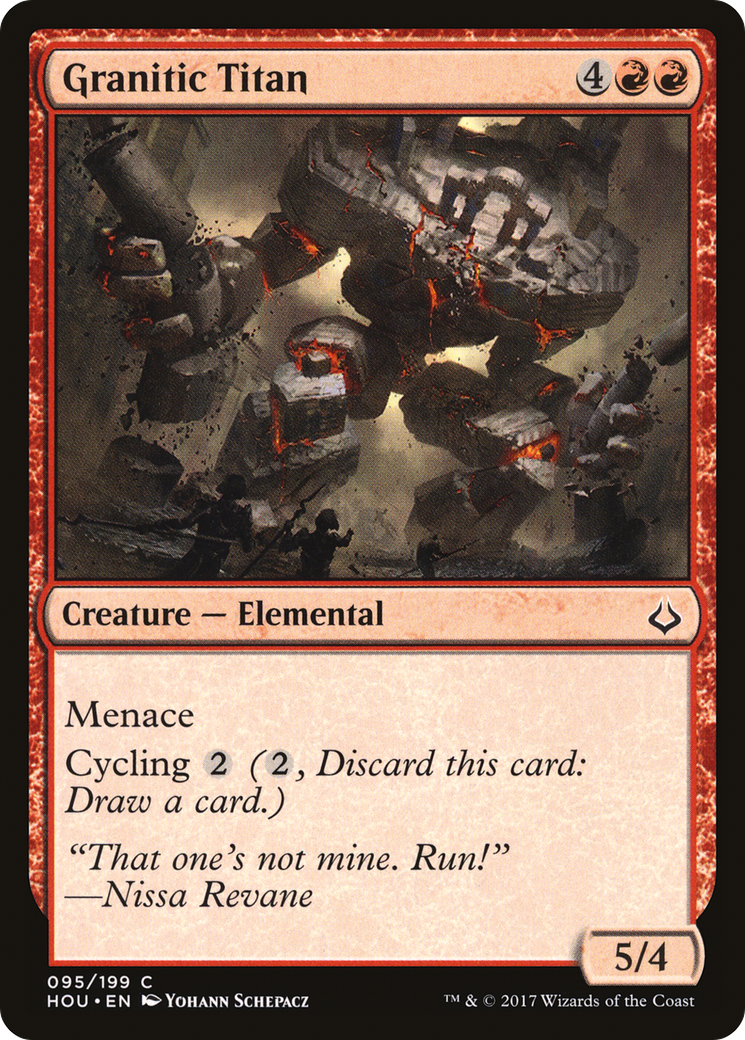 Granitic Titan (HOU-095) [Hour of Devastation] Foil MTG Single Wizards of the Coast