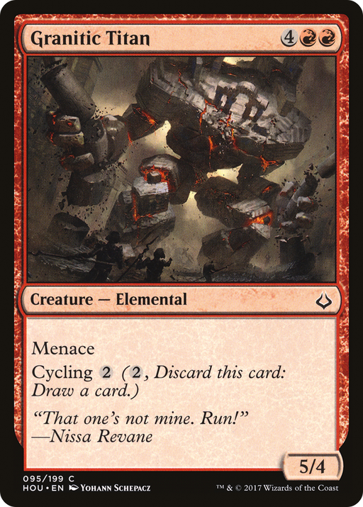 Granitic Titan (HOU-095) [Hour of Devastation] MTG Single Wizards of the Coast