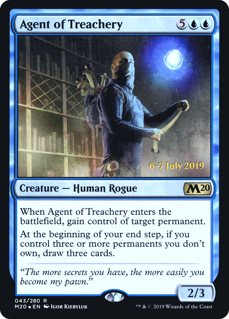 Agent of Treachery (PRE-043) [Core Set 2020 Promos] Foil MTG Single Wizards of the Coast
