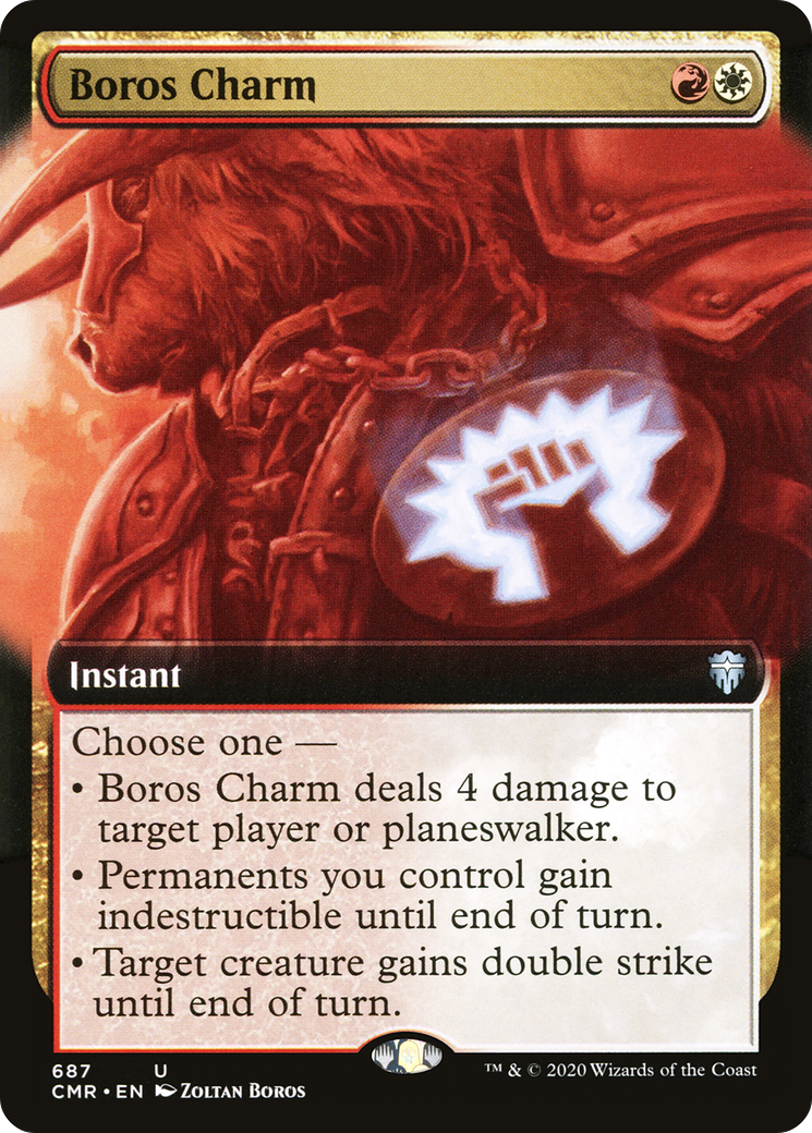Boros Charm (CMR-687) [Commander Legends] (Extended Art) Foil MTG Single Wizards of the Coast