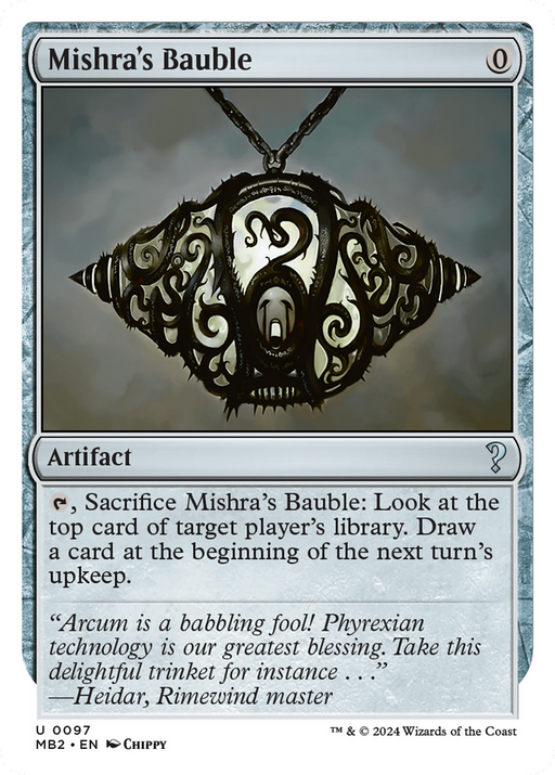 Mishra's Bauble (White Border) (MB2-097) [Mystery Booster] Mystery Booster 2 MTG Single Wizards of the Coast