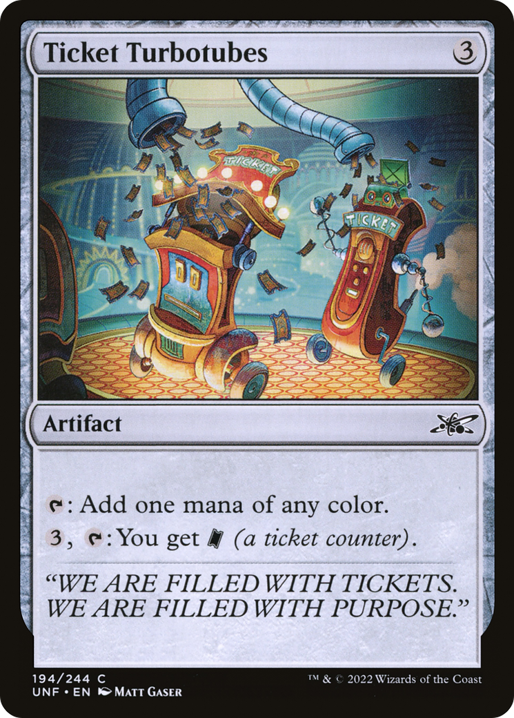 Ticket Turbotubes (UNF-194) [Unfinity] MTG Single Wizards of the Coast