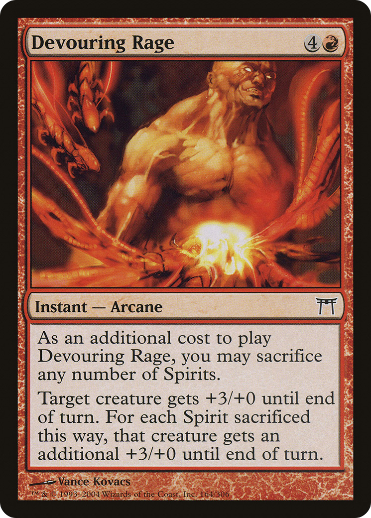 Devouring Rage (CHK-164) [Champions of Kamigawa] Foil MTG Single Wizards of the Coast