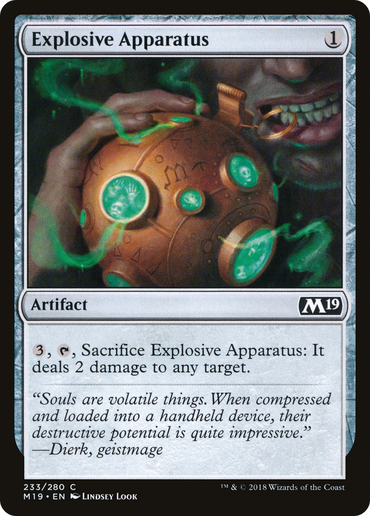 Explosive Apparatus (M19-233) [Core Set 2019] Foil MTG Single Wizards of the Coast