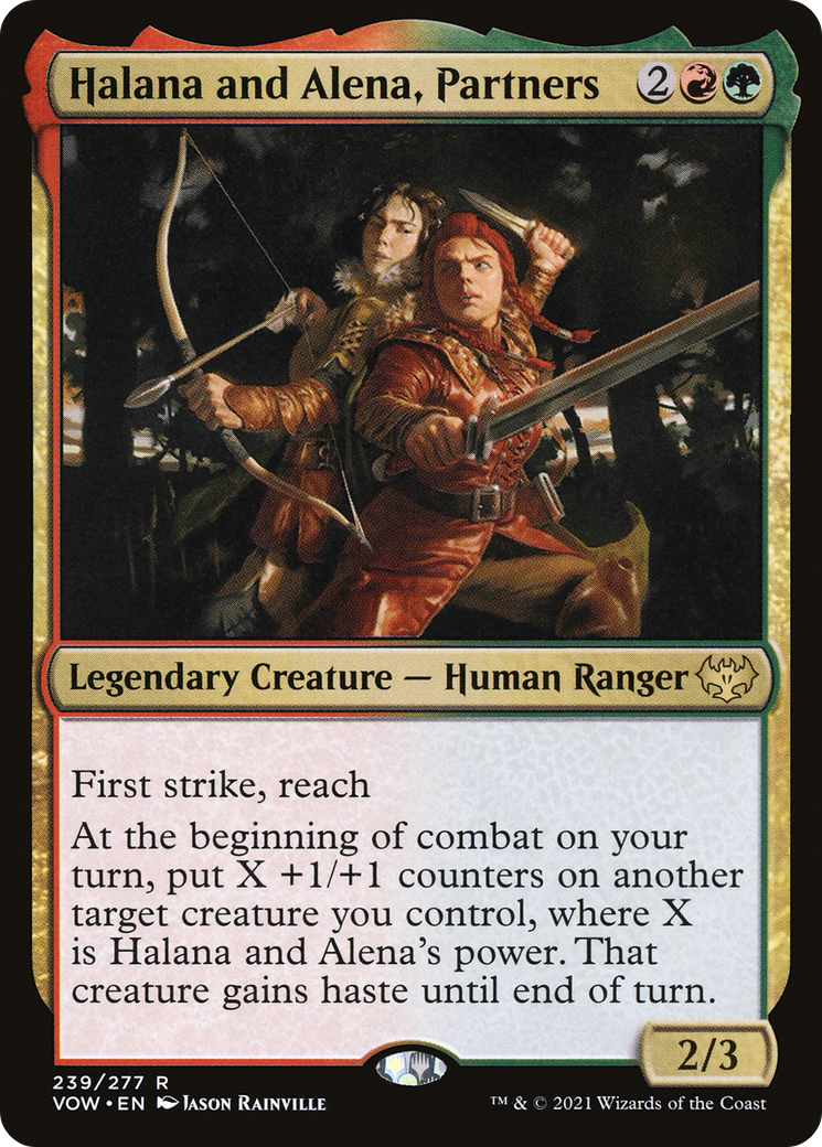 Halana and Alena, Partners (VOW-239) [Innistrad: Crimson Vow] MTG Single Wizards of the Coast