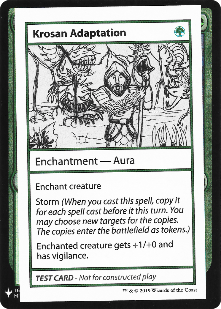 Krosan Adaptation (CMB1-) [Mystery Booster] Playtest Cards 2019 MTG Single Wizards of the Coast