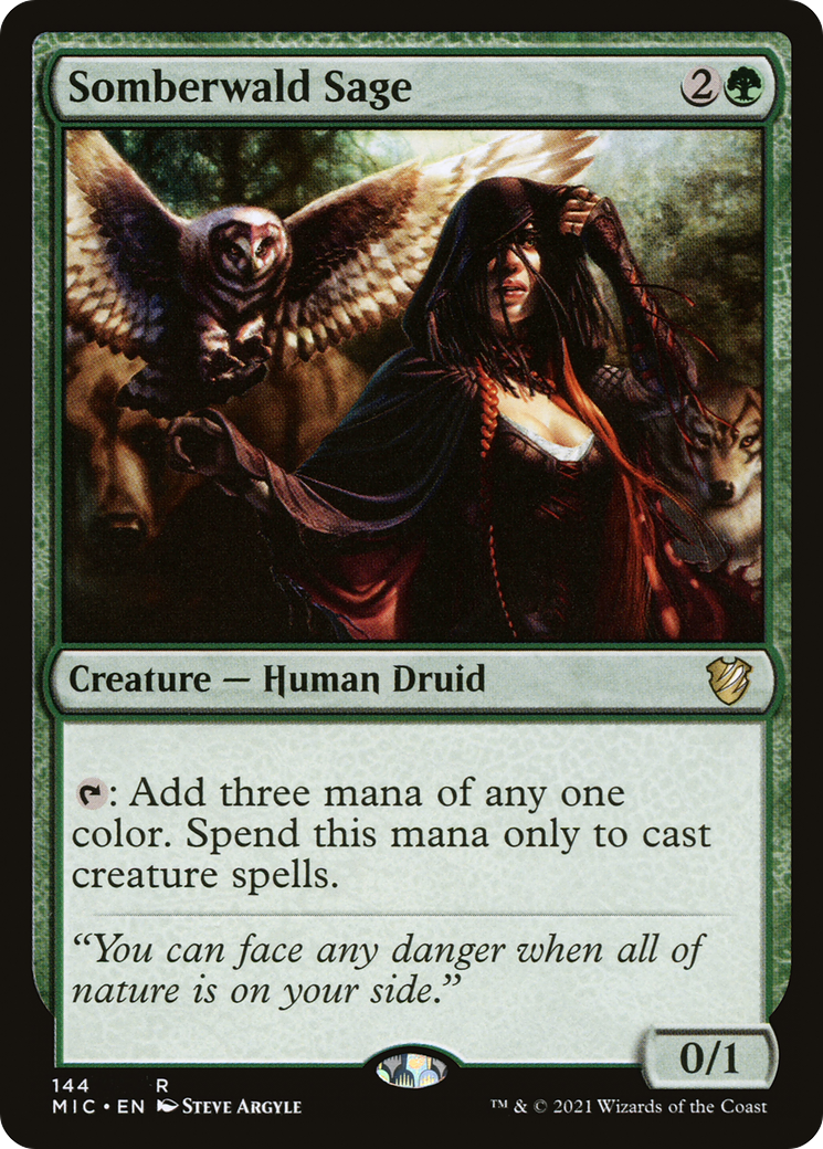Somberwald Sage (MIC-144) [Midnight Hunt Commander] MTG Single Wizards of the Coast