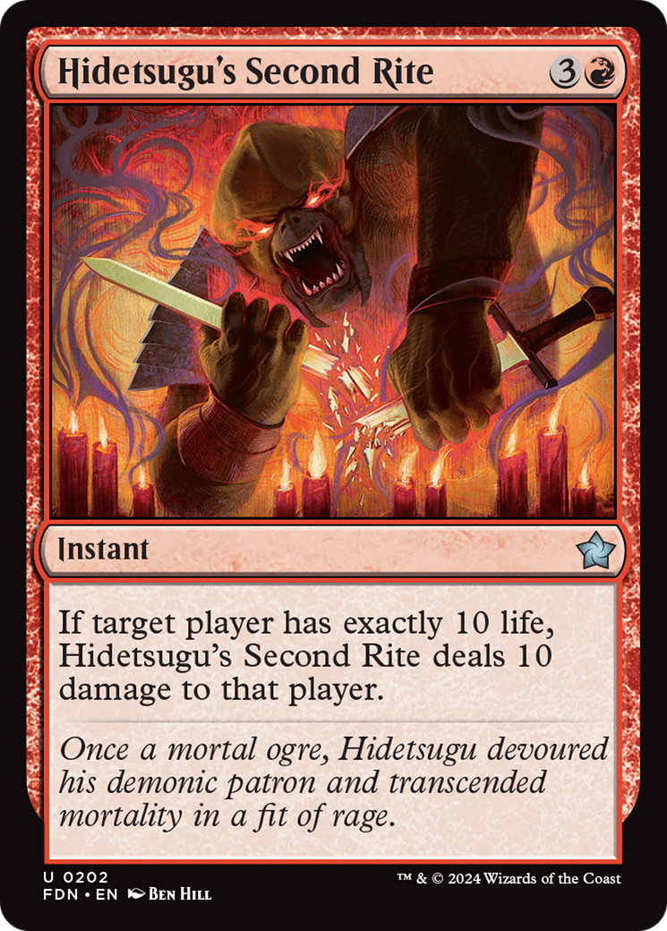 Hidetsugu's Second Rite (FDN-202) [Foundations] Foil MTG Single Wizards of the Coast