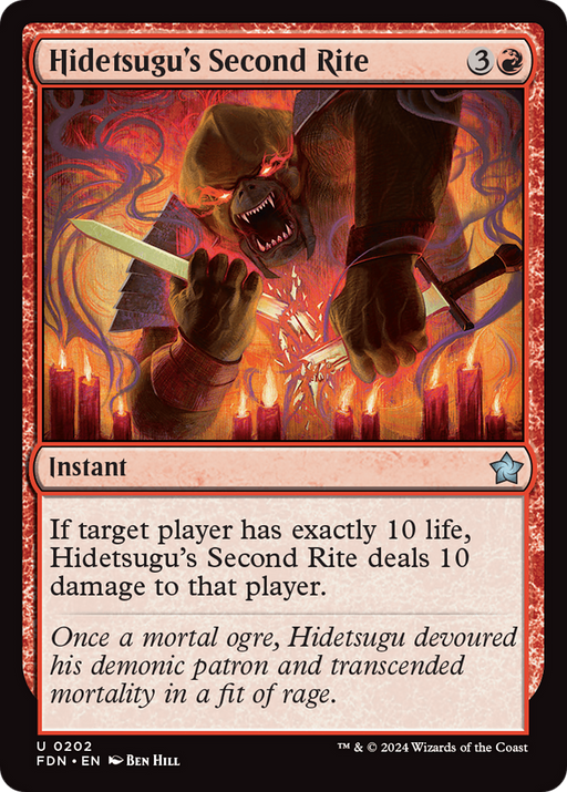 Hidetsugu's Second Rite (FDN-202) [Foundations] Foil MTG Single Wizards of the Coast