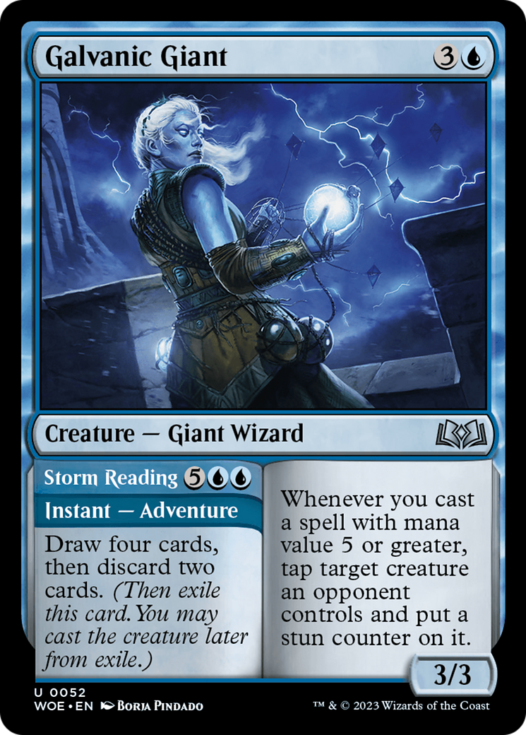 Galvanic Giant // Storm Reading (WOE-052) [Wilds of Eldraine] MTG Single Wizards of the Coast