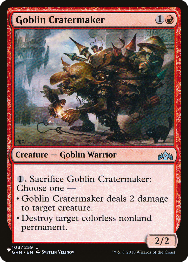 Goblin Cratermaker (LIST-GRN-103) [Mystery Booster] The List MTG Single Wizards of the Coast