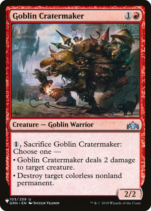 Goblin Cratermaker (LIST-GRN-103) [Mystery Booster] The List MTG Single Wizards of the Coast