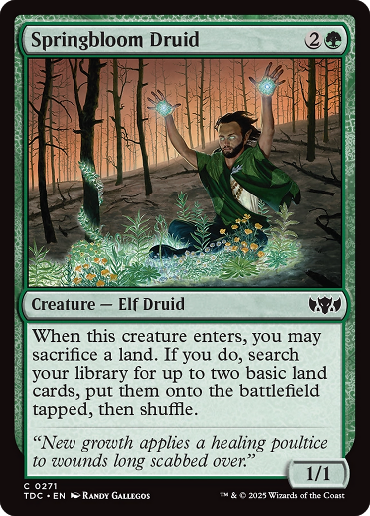 Springbloom Druid (TDC-271) [Commander: Tarkir: Dragonstorm] MTG Single Wizards of the Coast