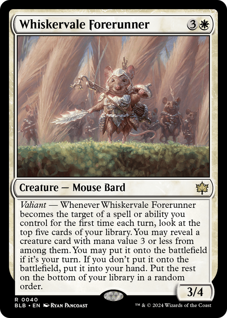 Whiskervale Forerunner (BLB-040) [Bloomburrow] Foil MTG Single Wizards of the Coast