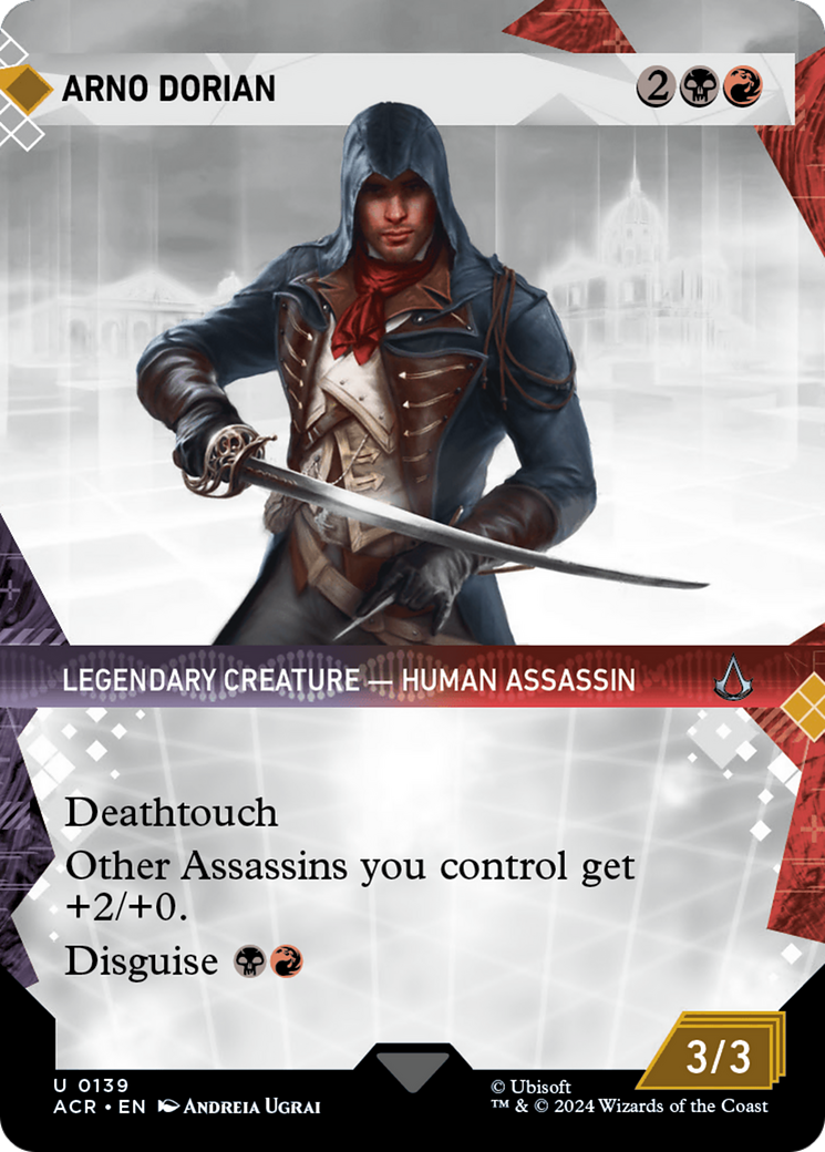 Arno Dorian (ACR-139) [Assassin's Creed] (Showcase) (Borderless) Foil MTG Single Wizards of the Coast