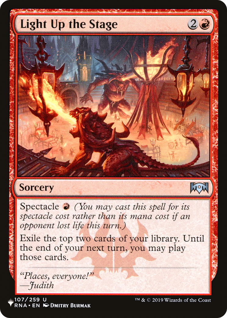 Light Up the Stage (LIST-RNA-107) [Mystery Booster] The List MTG Single Wizards of the Coast